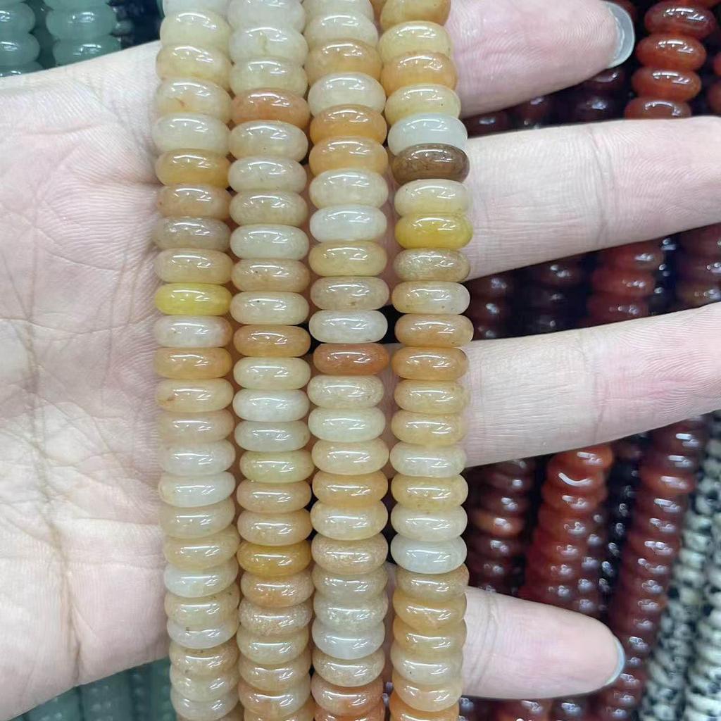 10mm Natural Tiger Eye & Aventurine Abacus Beads for DIY Jewelry Bracelet/Necklace Accessories