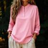 Autumn New Women's Casual Loose Fashion Solid Color Long-sleeved Round Neck Pullover Shirt