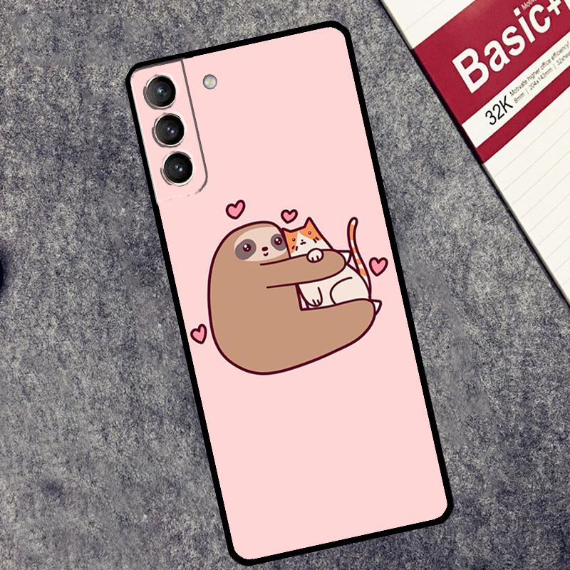 Sloth Cute Animal Case For Samsung Galaxy S26 S25 Ultra S20 S21 S22 S23 S24 Ultra S10 Plus S25 FE Cover Coque