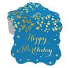 Inkdotpot Real Gold Foil Bracket Shape Paper Hang Tags Happy Birthday Favor Tags Pack Of