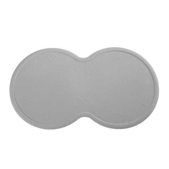 

Силиконовый коврик для еды для домашних животных собак кошек, коврик под миску для питья, нескользящий, подставка для кормления светло-серый