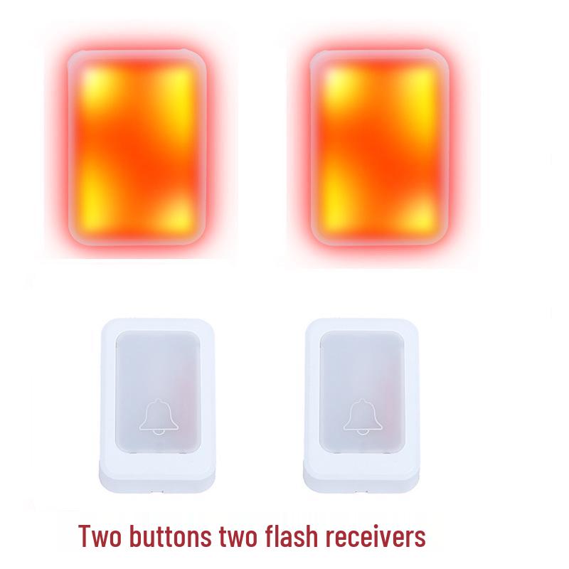 Wireless Flash Doorbell for Deaf & Elderly: Sound, Light, Mute Options, Strong Alert for Service Reminder