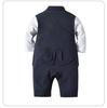 Combinaison à manches longues style smoking pour bébé garçon - Printemps et Automne