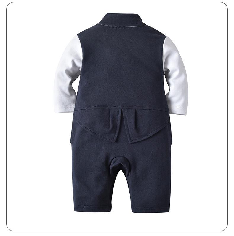 Combinaison à manches longues style smoking pour bébé garçon - Printemps et Automne