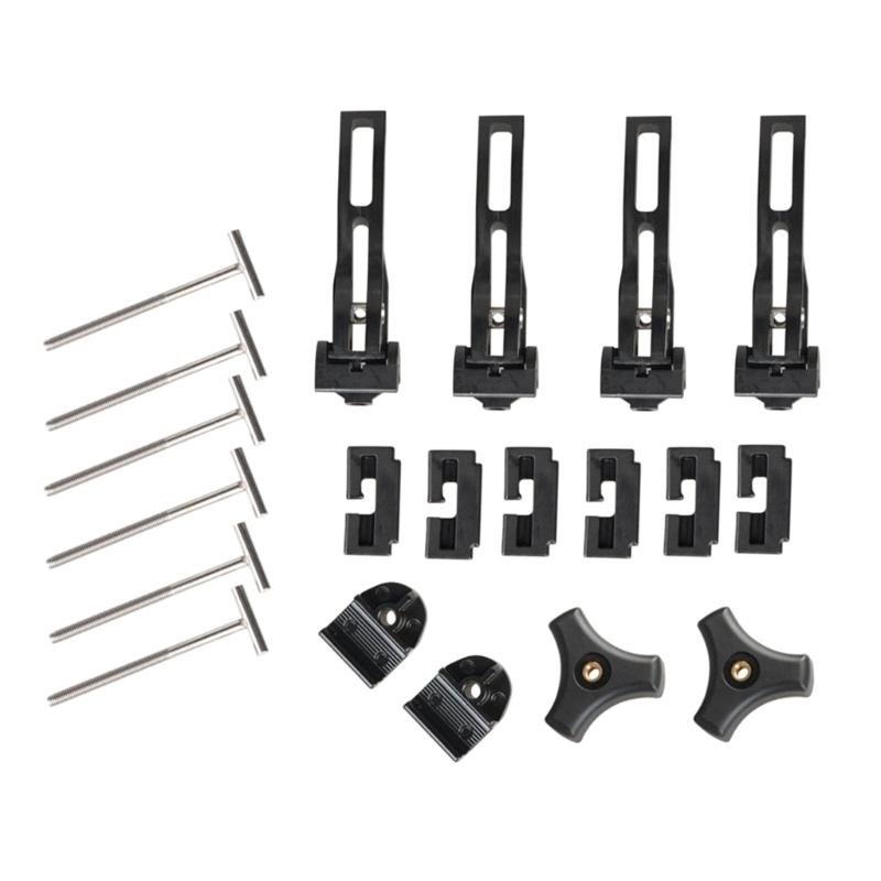 Truck Tonneau Cover Fixing Replacement Parts for Hard -fold Tonneau Cover Include T-Bolt, Rear Clamp, Front Clamp