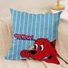 Clifford the Big Red Dog Cushion Cover Silky Short Plush DoubleSided Printed Pillow Case for Sofa All Seasons Home Decor Gift
