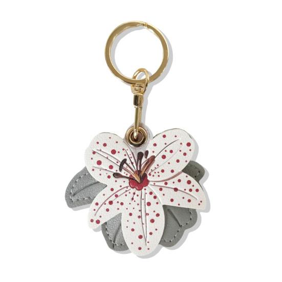 

Keychain Pendant Flower Shape Bag Pendant Imitation Leather Access Control Card Holder Protective Cover Car Keychain Hanging Ornament