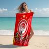 1pc Football Team (64) Beach Towel, Comfortable and Thick, and Swimming/Bath/Picnic/Camping Towel, Suitable for Seaside Beaches