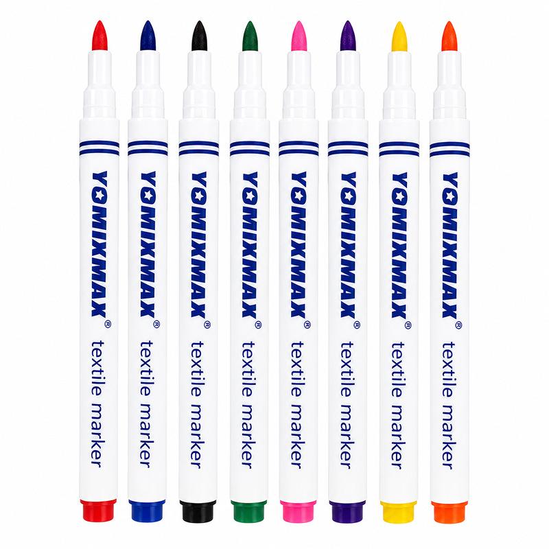 8Pcs/set 8-Color Handmade Creative Textile Pen DIY Canvas Bag White Cotton T-shirt Painting Pen Watercolor Pen Marker Graffiti Pen