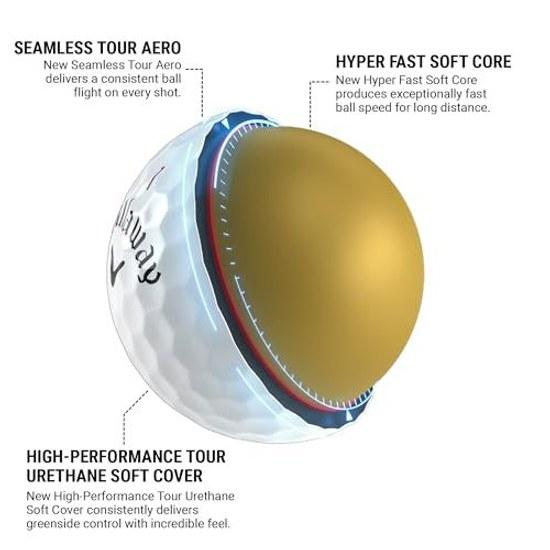 Callaway Golf Ball CHROME TOUR 24 4-piece structure