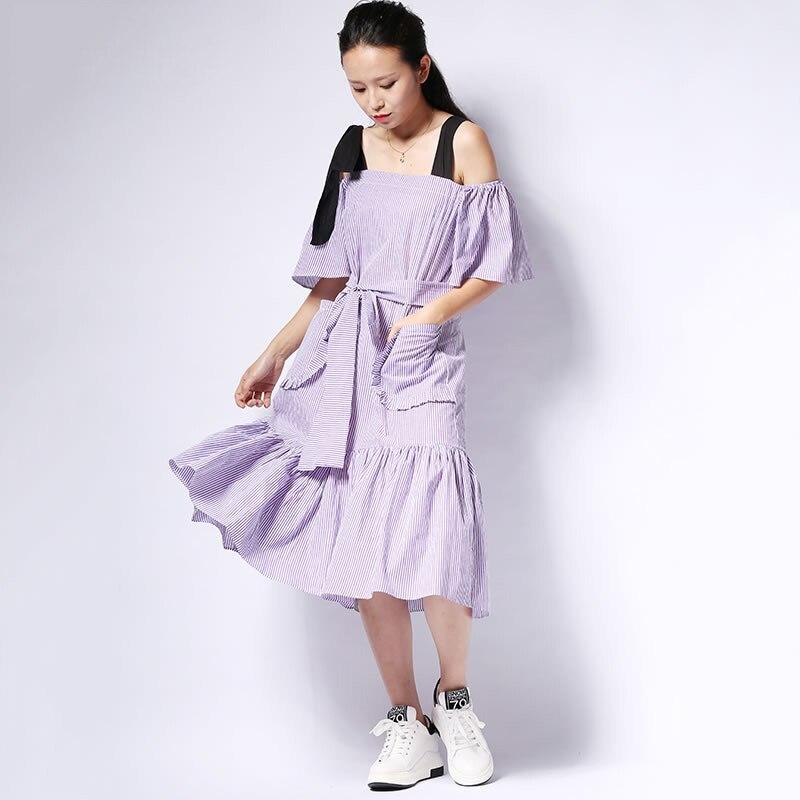 

Платье миди XITAO с открытыми плечами и открытой спиной HJH103 One Size фиолетовый