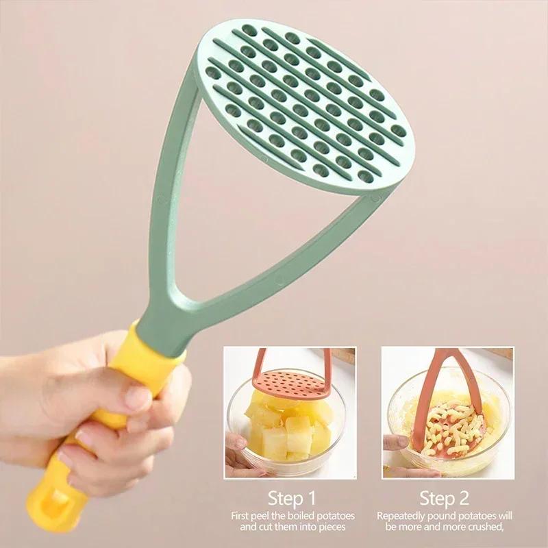 New Pressed Potato Masher Manual Mud Press Vegetable Pusher Artifact Baby Feeding Blender Food Grinding Accessory Kitchen Tools