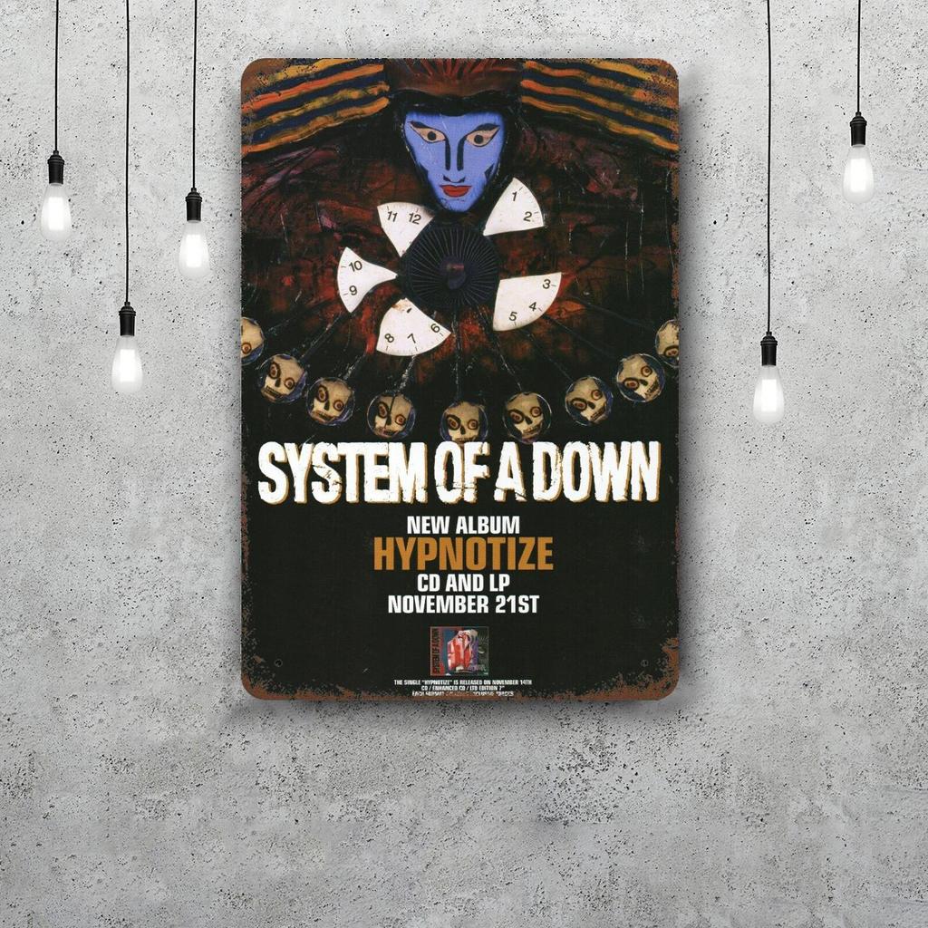 System of a Down Band Funny Bar Metal Sign Retro Plaque Sign Alcohol Drinker Pub Club Man Cave Kitchen Wall Decoration