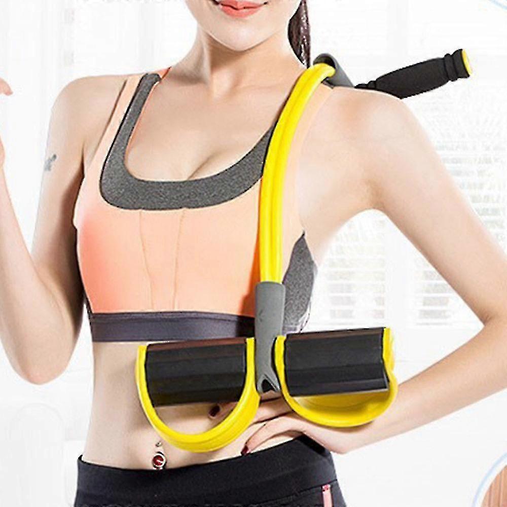 4 Tubos Multifunción Fitness Ejercitador Abdominales Culturismo Extensor Cuerda Elástica de Tracción Equipo de Ejercicio