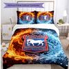 Ipswich Town Football Printed 3 Pieces Bedding Set, Comfortable Skin Friendly Bedroom Duvet Cover Set