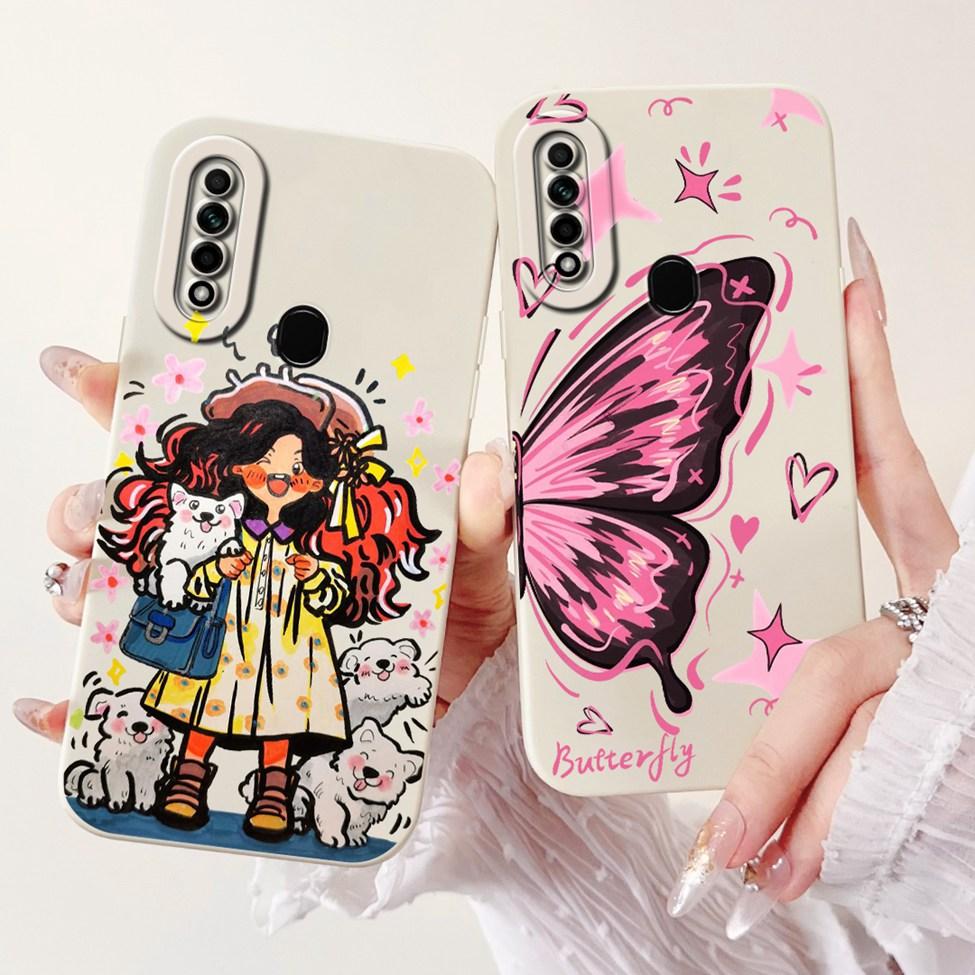 Casing For Oppo A31 2020 CPH2015 Case A8 PDBM00 Cute Cat Fashion Luxury Silicone Shockproof Phone Case For Oppo A8 Back Cover