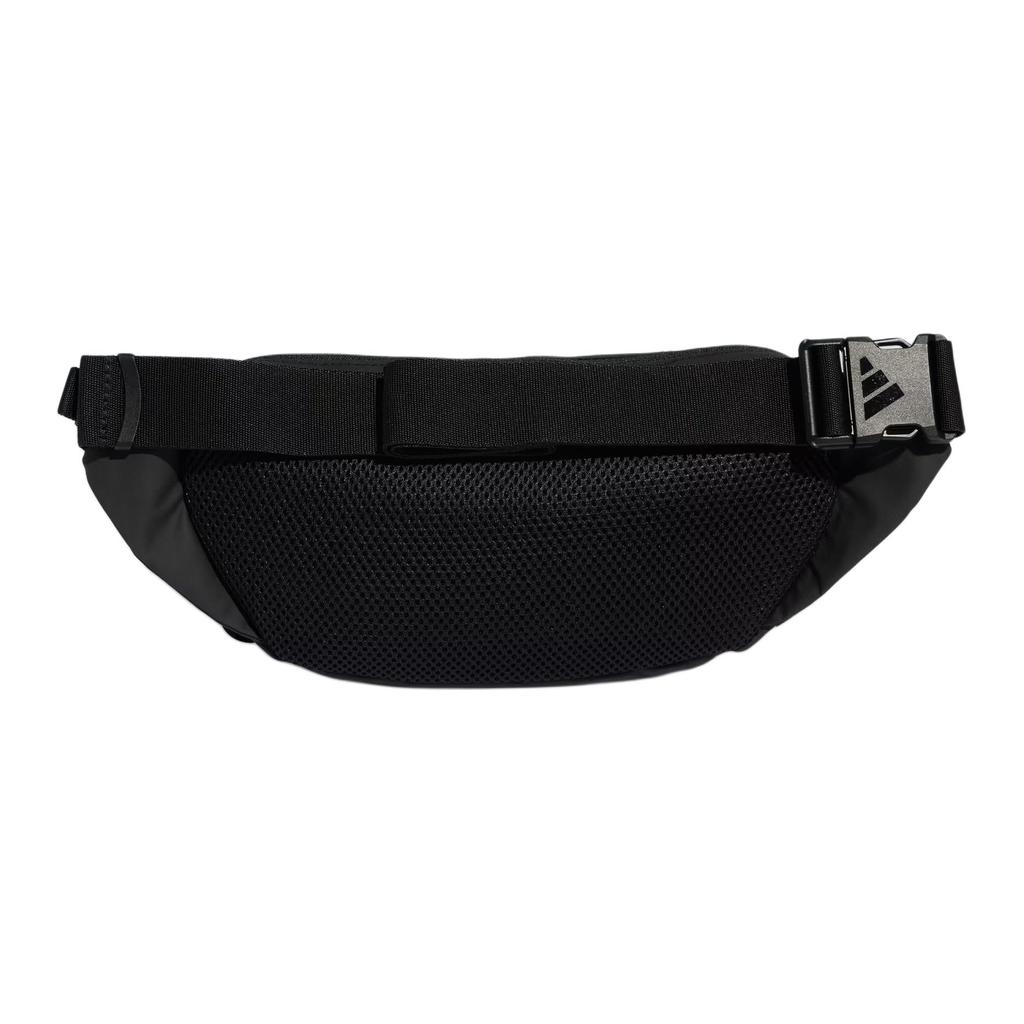 adidas Letter Logo Printed Portable Durable Polyurethane Waist Bag Unisex Waist Bag Black KE0355