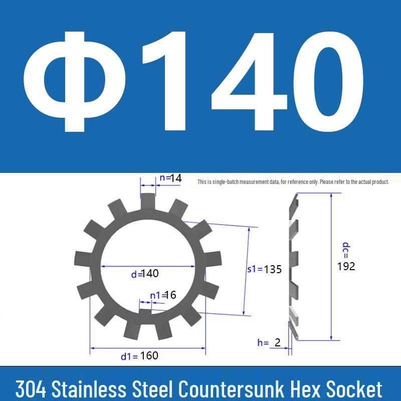304 Stainless Steel Locking Stop Washer Nut, Round, DIN5406, In Stock