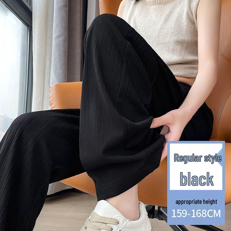 

Women s Summer 2026 High-Waisted Ice Silk Sun Protection Casual Straight-Leg Pants L (95-110 jin)