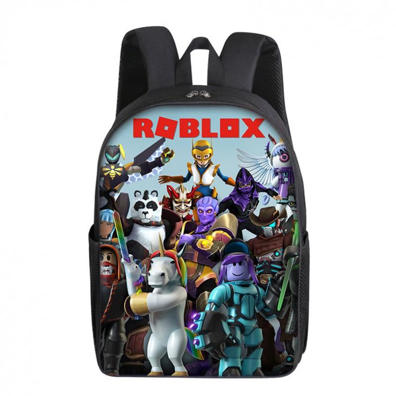 Roblox Kinderschoolrugzak Jongens Meisjes Lichtgewicht Oxford Stof Dubbele Riem Tas Met Luchtgevulde Riemen