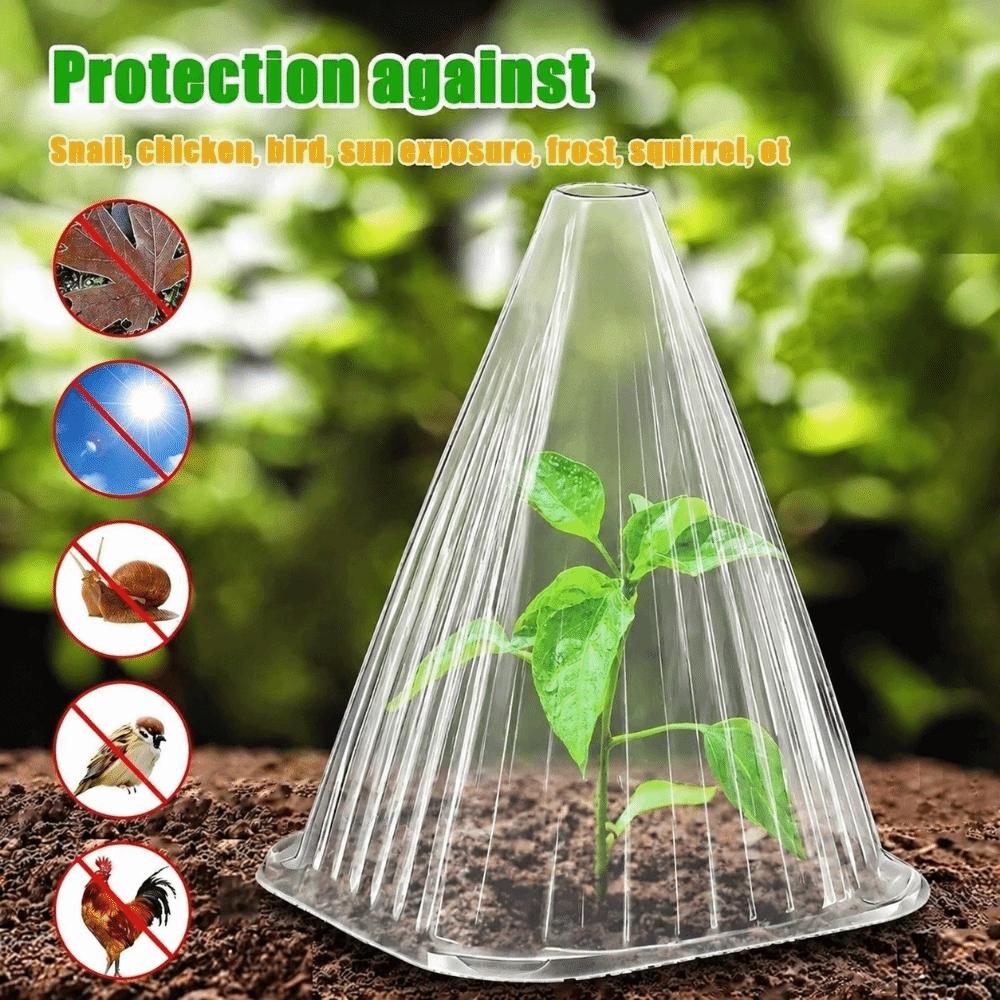 50pcs Insulated Plant Protection Cover Transparent Plant Bell Covers Protecting Plants