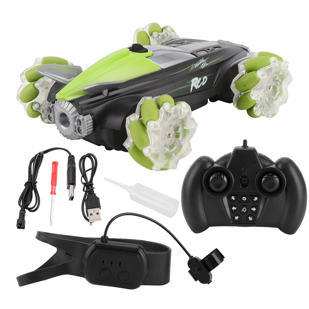 360 Degrees  Rotation Rechargeable RC Car 2.4G Electric Spray Drift Car with Dual Remote Control