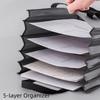 Widened Portable Documents Organizer 5-layer Waterproof Accordion Bag  Music Score