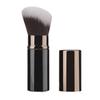Retractable Portable Makeup Brush with Soft Bristles and Thickened Aluminum Tube for Blush and Powder.