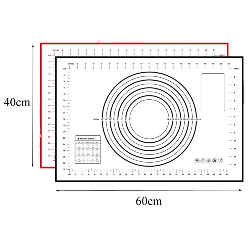 zmart 40x60cm Silicone Baking Mat for Pizza Kitchen Cooking Dumplings Dough, Pastry, Tools, Accessories, Supplies, Bread,
