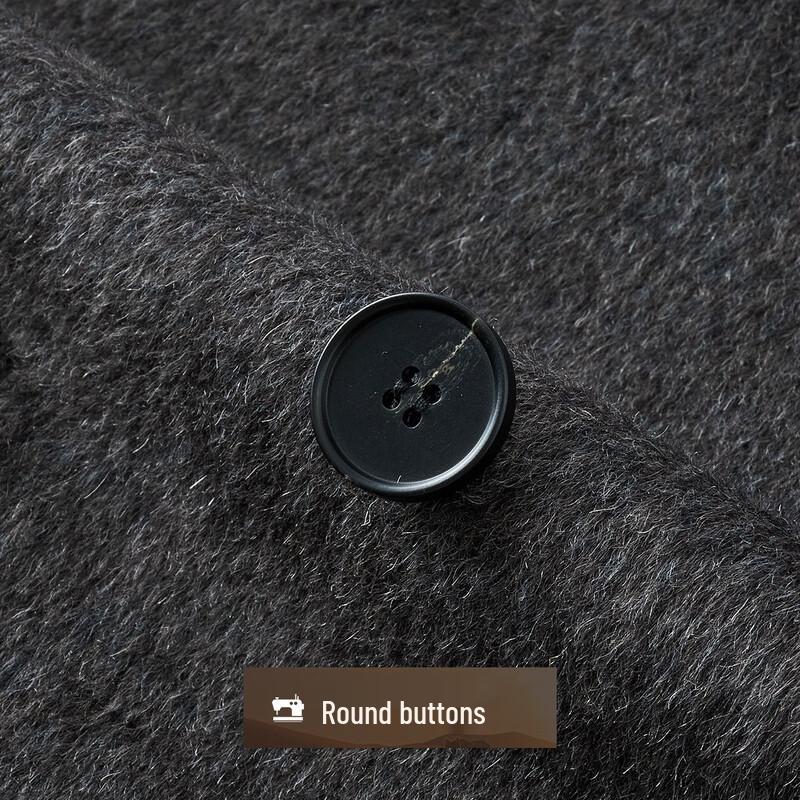 Men's Australian Wool Double-Breasted Long Coat