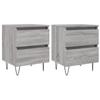 VidaXL Bedside Tables 2 Pcs Sonoma Grey 40x35x50 Cm Engineered Wood 826889