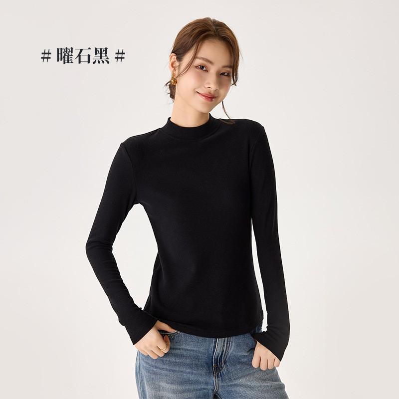 Womens Warm Half Turtleneck Thermal Base Layer Top Soft Stretch Long Sleeve Winter Tee