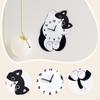 Cartoon Clock Home Decor Decorative Housewarming Gift Wall Art Silent for Bathroom Dorm