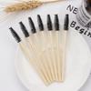 Portable Bamboo Eyelash & Eyebrow Brush Set with Nylon Bristles