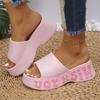 Fashion Thick Bottom Slippers for Women Summer Fashion Women Shoes Wedge Platform Slides Woman Sandals 2025Non-Slip Soft Sole Beach Shoe