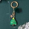 New Christmas Tree Santa Claus Keychains Bag Charm For Women Exquisite Bag Pendant Car Key Ring Jewelry Christmas Gift