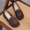 Autumn Women's Soft Sole Genuine Leather Flat Shoes - Comfortable for Pregnant Mothers
