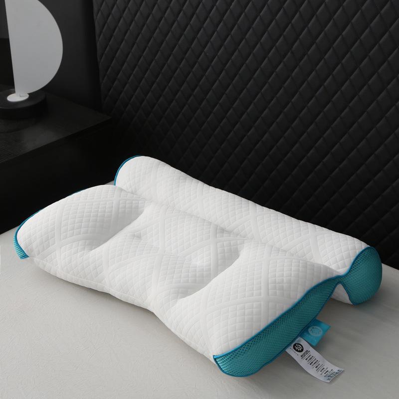 Pair of Anti-Traction Neck Support Pillow Cores for Whole Head Massage, Non-Collapsing, Knitted Cotton.