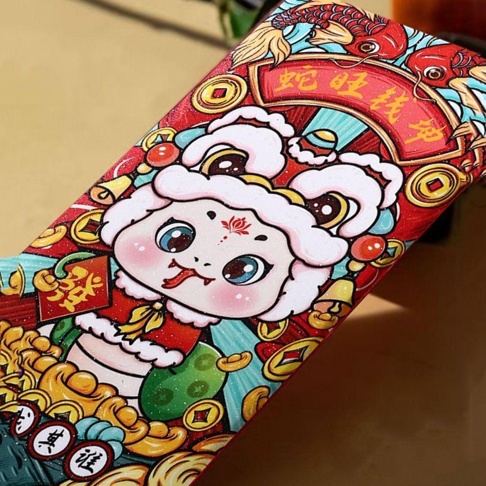 6pcs/set Chinese Style Red Envelope Traditional Blessing Pockets Lucky Money Bag Chinese New Year