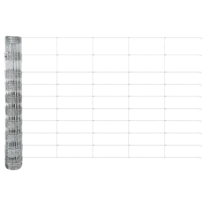 VidaXL Clôture de champ 1x25 m Acier galvanisé 42005808