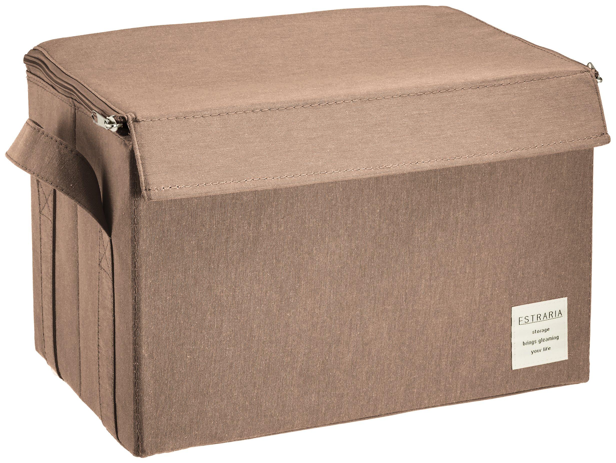 

Toyo Case Strellia Nature Storage Box with Lid, Medium, 33cm W x 22cm D x 22cm H, Dark Gray, ESTN-CBM-DGY