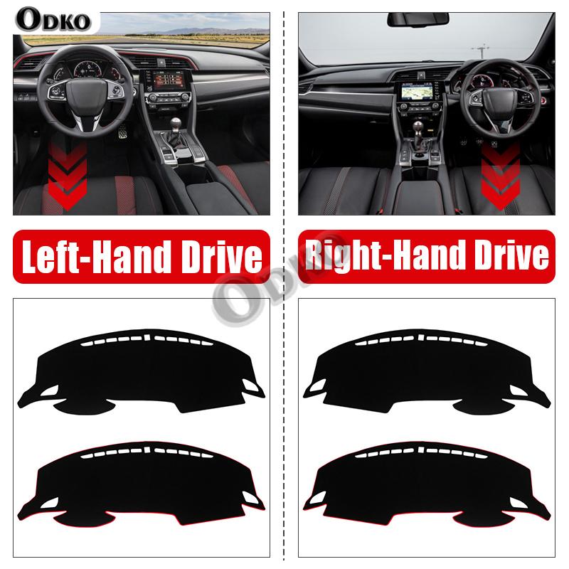 For Honda Civic 10th 2016 2017 2018   Car Dashboard Mat Sun Shade Trument Desk Non-slip Cover Accessories