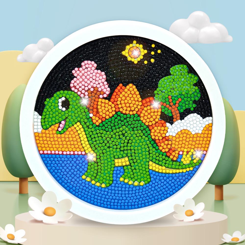 Round Frame Unicorn Diamond Painting Kit: Creative DIY Children's Handmade Sticker Art with Frame