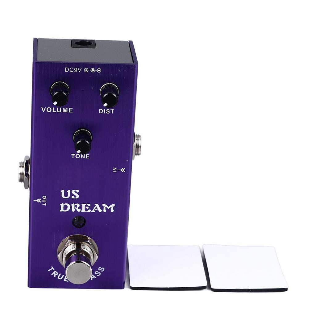 Guitar Distortion Effector Metal Shell Multiple Tones Electric Guitar Effect Pedal Knob Adjustment AN‑03 Purple
