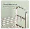 Stainless Steel Multi-layer Shoe Rack, Space-Saving Floor-Standing Shelf for Home and Dormitory Entrance.