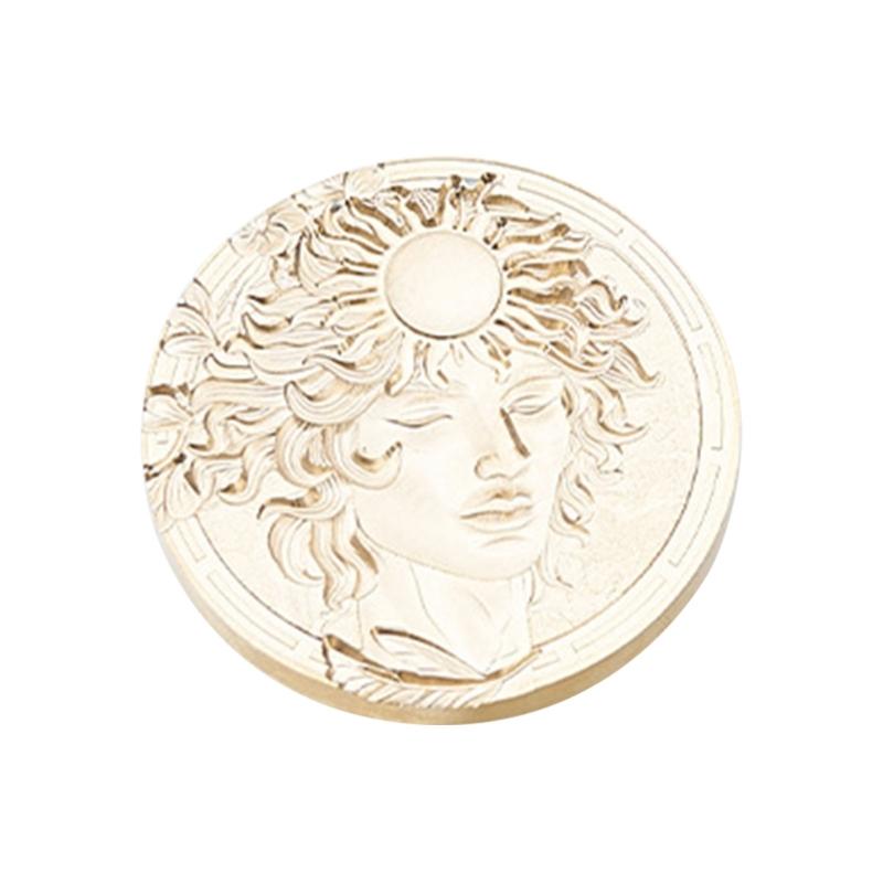 

Wax Stamp Head, 3D Embossed Wax Seal Stamp Head Replacement for Invitations Letter Envelope