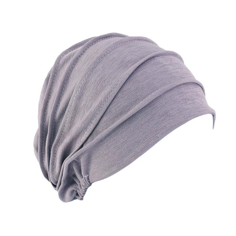 Muslim Women Stretch Sleep Chemo Hat Cotton Beanie Sleep Hijab Turban Headwear Cap Head Wrap for Cancer Hair Loss Accessories