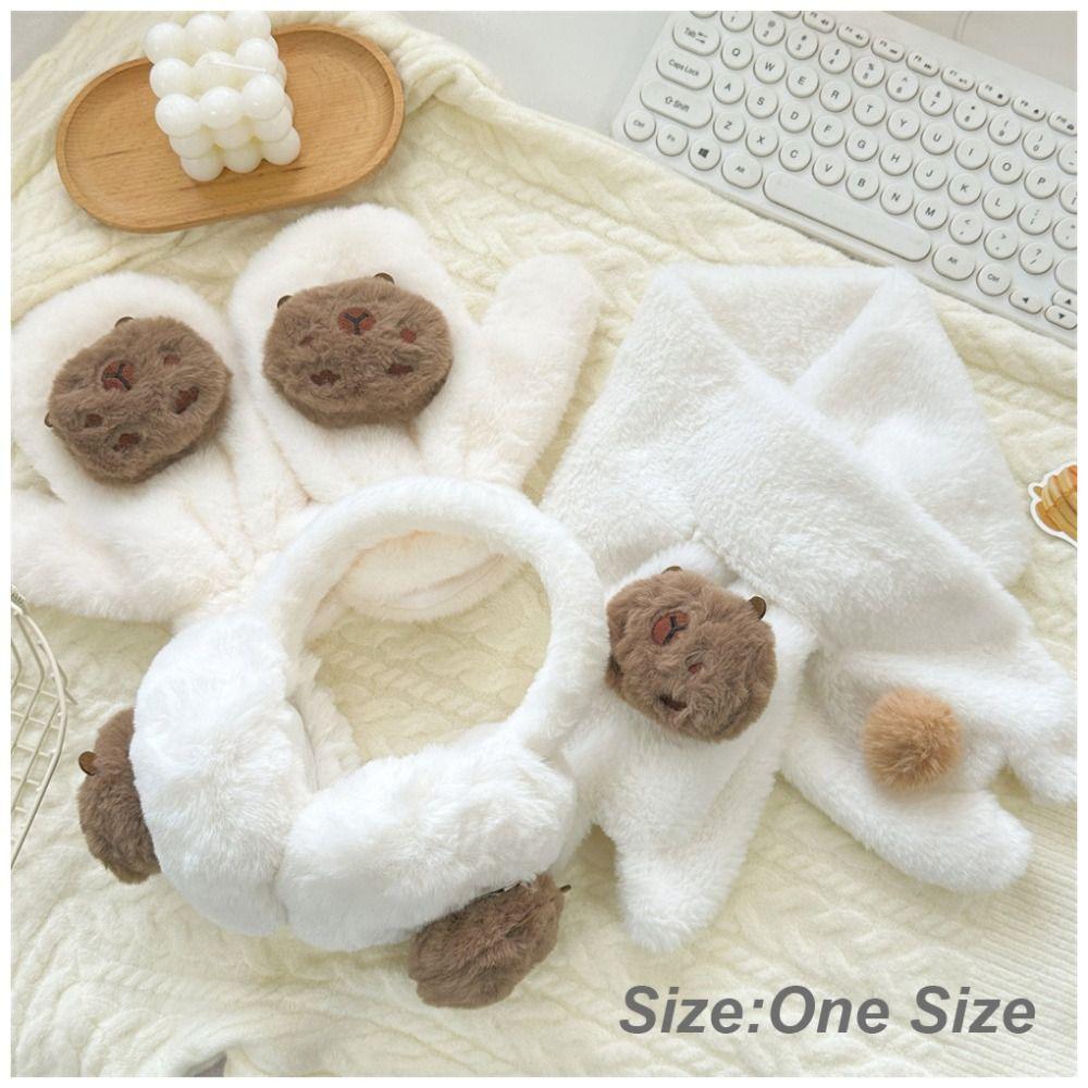 Capybara Neckerchief Wrap Cartoon Gloves Cute Neck Warmer  Winter
