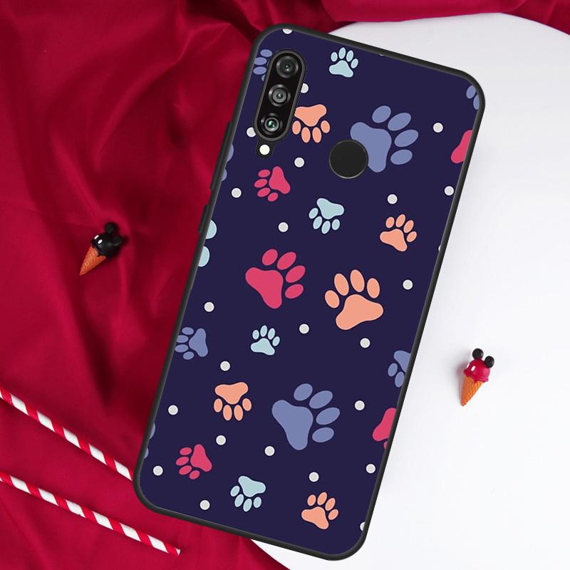 Dog Foot Paw Colorful Pattern For Huawei Nova Y90 Y70 Y60 Y72 Y73 Y61 Y91 7i 8i 11i 12i 12s 9 10 SE P20 P30 P40 Lite Case