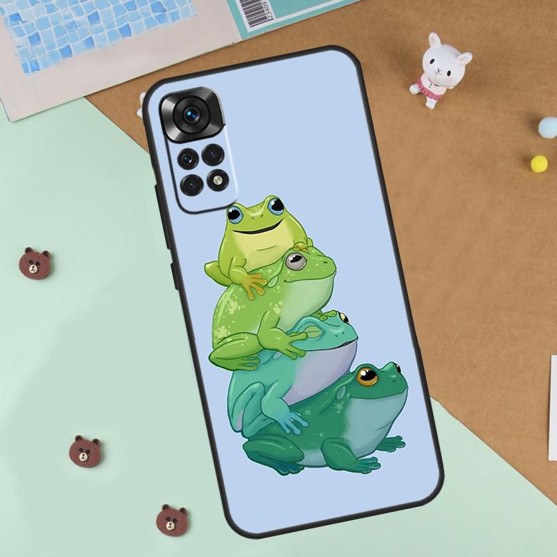 Cartoon Frogs Case For Xiaomi Redmi Note 13 14 9 10 11 12 Pro 10S 11S 12S Cover For Redmi 13C 10C 12C 14C